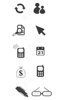 手机电脑常用图标素材