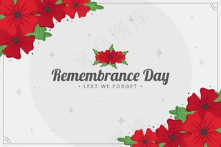 手绘平面纪念日背景