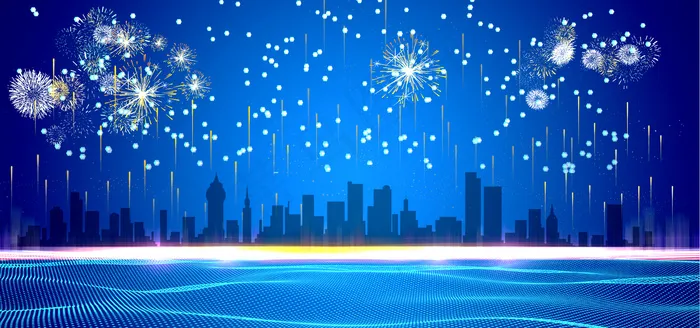 年会线条科技蓝色(1920*900px 	       )psd模版下载