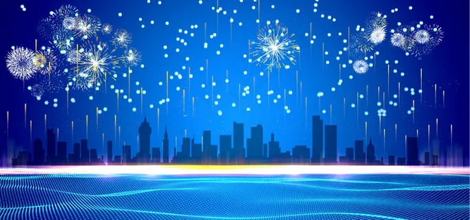 年会线条科技蓝色 年会线条科技蓝色