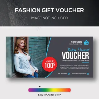 时尚礼品券模板