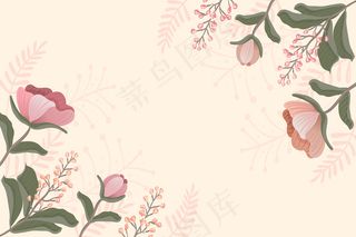 2d复古花卉背景