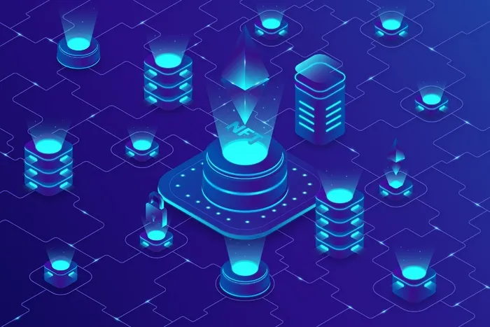 等轴测nft概念eps,ai矢量模版下载