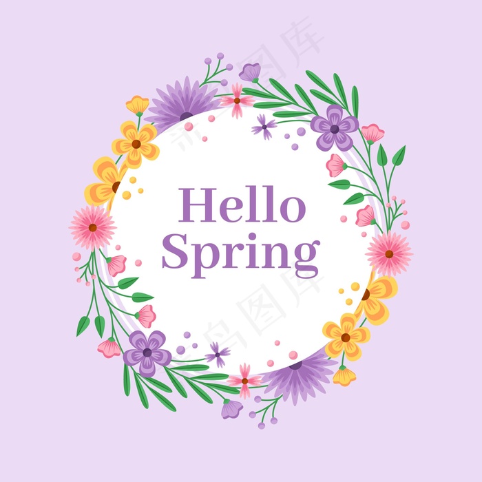 平面细部弹簧花框