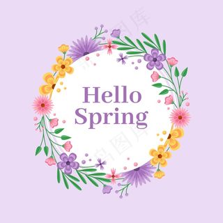 平面细部弹簧花框