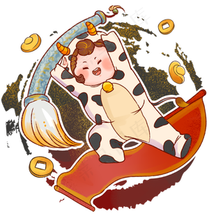 2021牛年恭喜发财小牛写对联 2021牛年恭喜发财小牛写对联