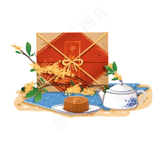 中秋传统月饼礼盒茶点