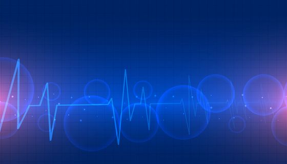 带有心电图心跳线的医学背景