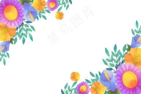 水彩花卉背景 水彩花卉背景