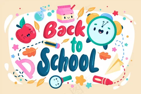 带着补给品回到学校的背景 带着补给品回到学校的背景