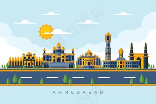 多彩的艾哈迈达巴德天际线