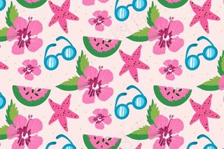 zoom概念的夏季图案背景