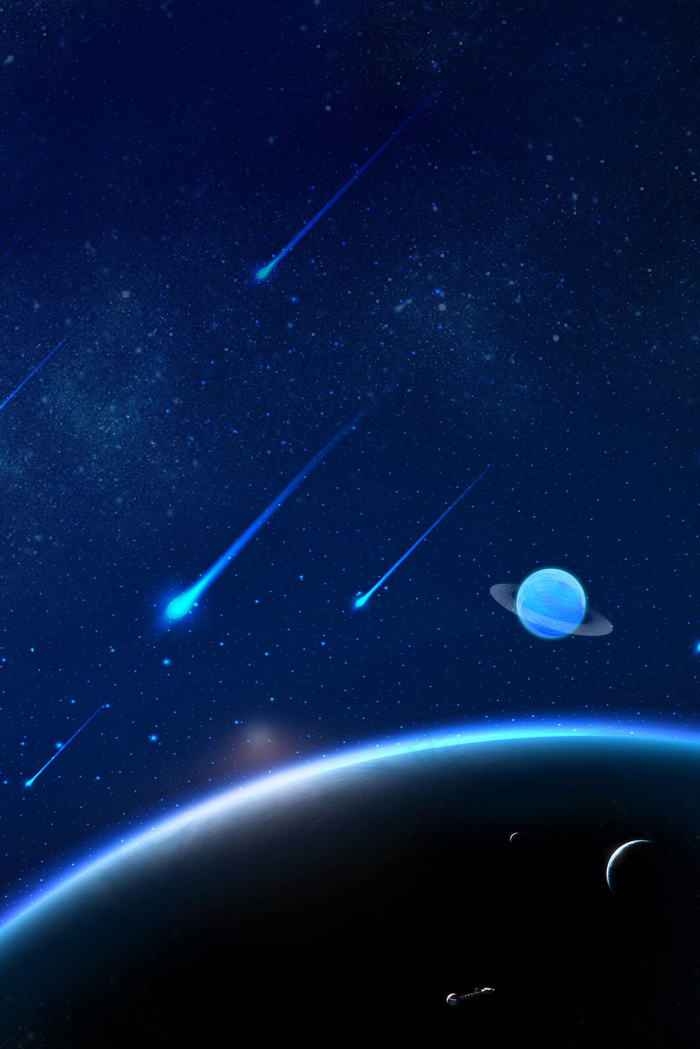 大气简约蓝色科技星球背景