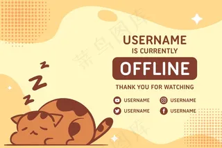 可爱的离线twitch横幅banner