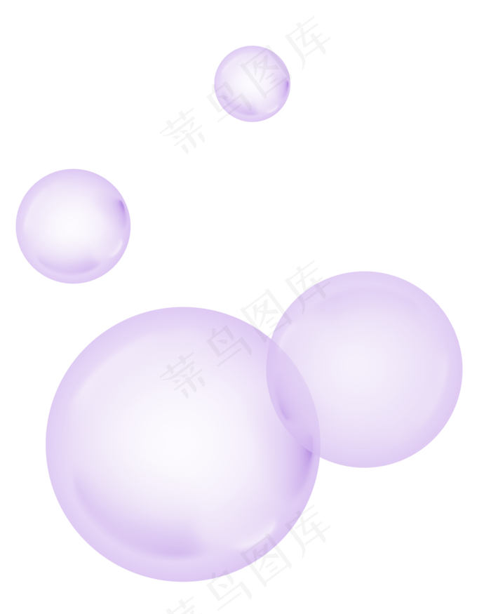 大大的紫色气泡插画