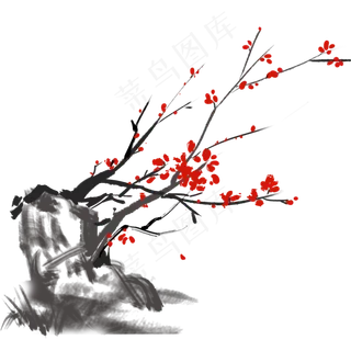 水墨中国风古风梅花