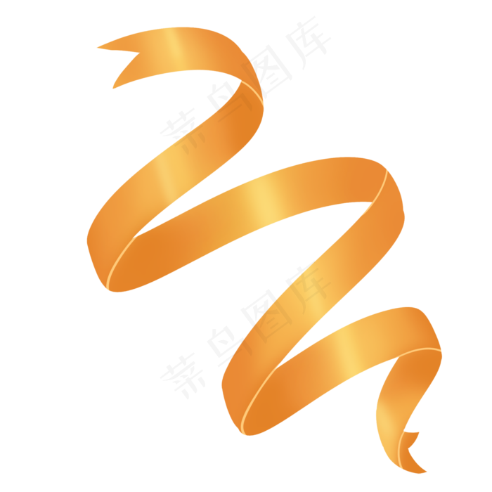 金黄色耀眼丝带飘带可爱彩带