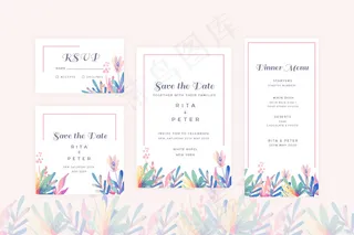 鲜花婚礼文具包