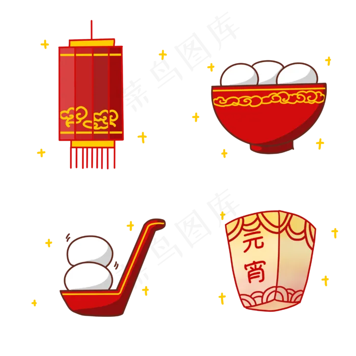 元宵节荧光灯笼汤圆(3000X3000(DPI:300))psd模版下载