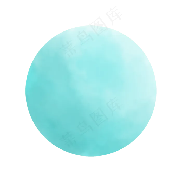 卡通手绘水彩蓝色中秋月亮(2000X2000(DPI:300))psd模版下载