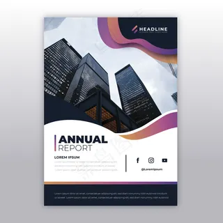 带照片的摘要年报模板