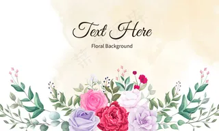 美丽绽放的花叶背景