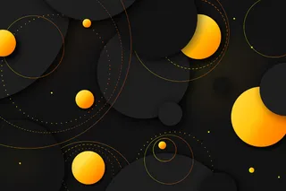 深色背景主题的渐变几何图形