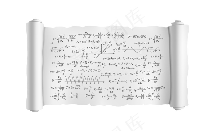 用科学公式滚动eps,ai矢量模版下载