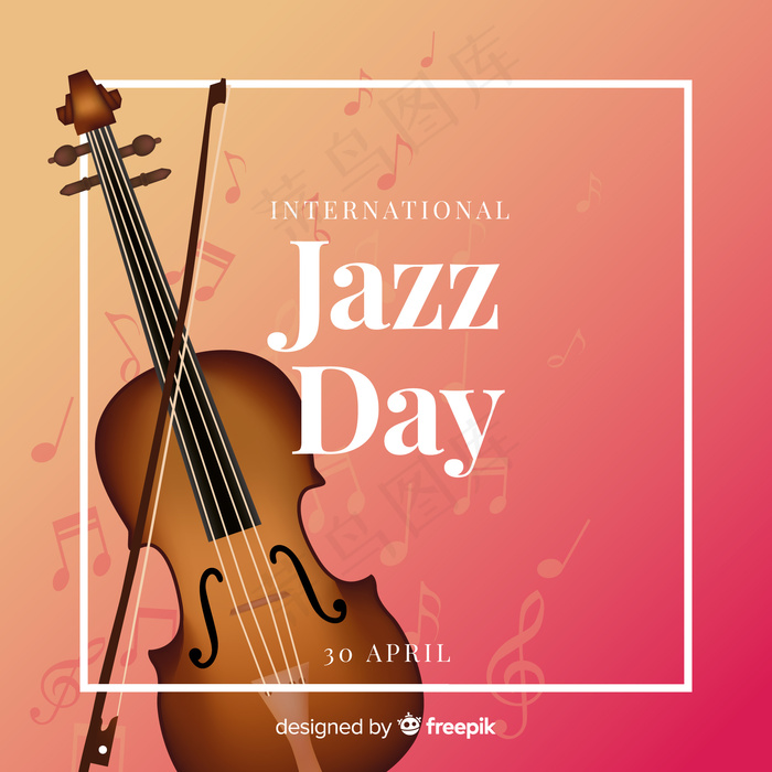 真实的国际爵士乐日背景