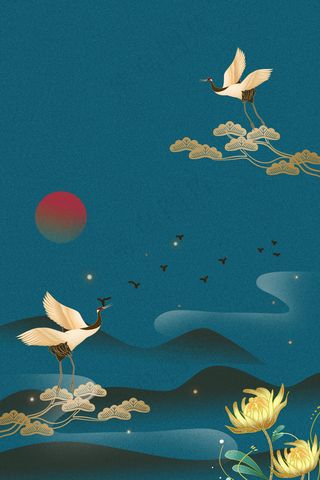 重阳节新式复古中国风