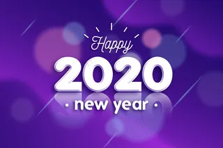 模糊的2020年新年背景
