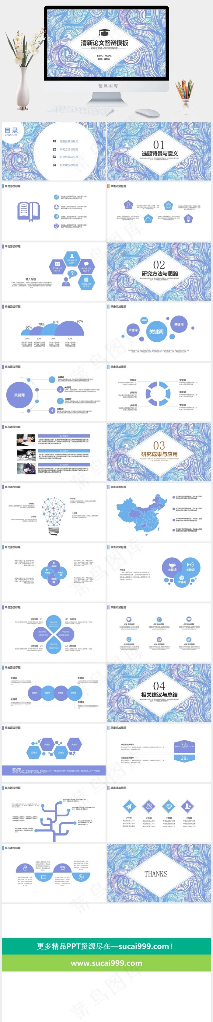 总结
白色营销PPT模板