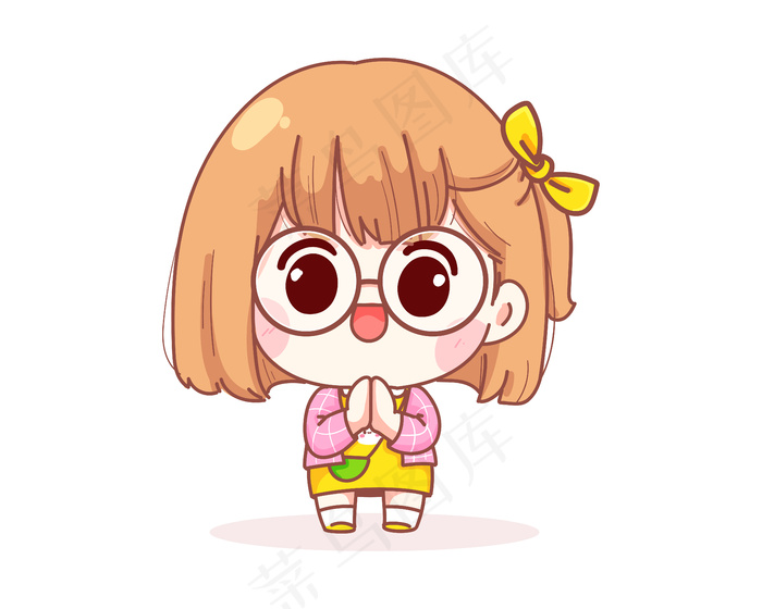 可爱的女孩祈祷，感恩和宽慰