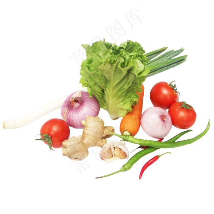 生菜番茄辣椒洋葱大蒜萝卜