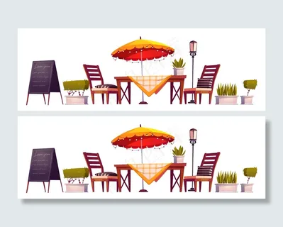 夏日露台、户外城市咖啡馆、咖啡馆