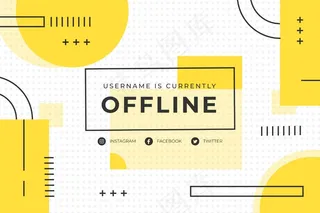 离线抽搐孟菲斯风格的横幅banner