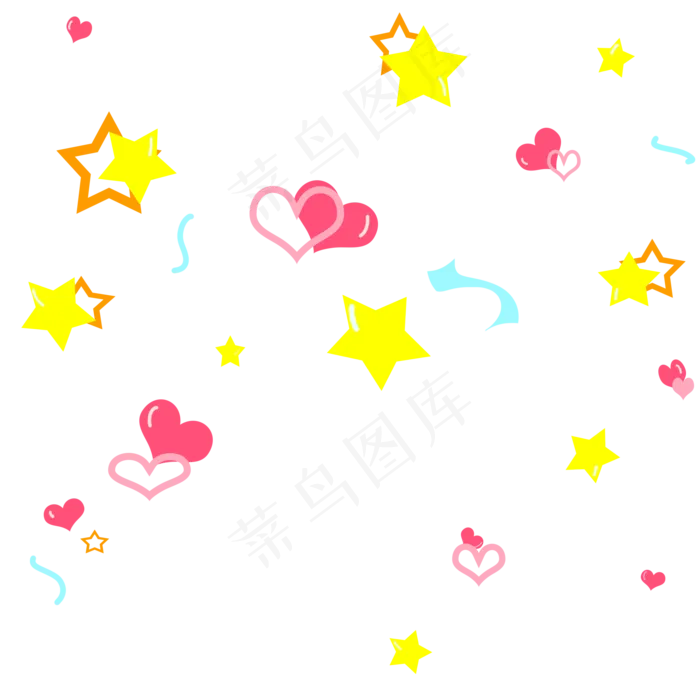 卡通可爱星星飞舞七夕(2000X2000(DPI:300))psd模版下载