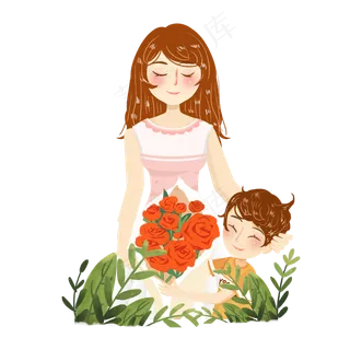 教师节献花给老师png素材