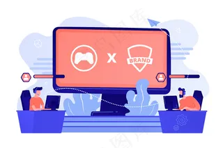 网络体育竞赛。品牌游戏玩家