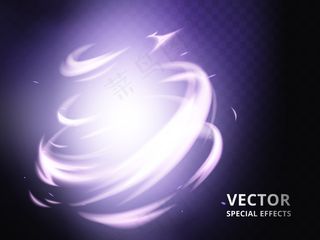 神秘的扭曲元素，可以用作特效，紫色背景