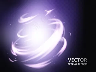 神秘的扭曲元素，可以用作特效，紫色背景