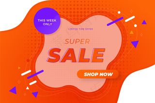 抽象促销-带圆点的春季促销