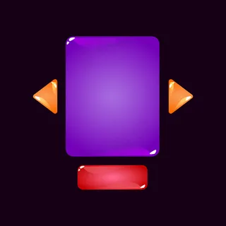 一套彩色果冻游戏ui板弹出模板的gui资产元素