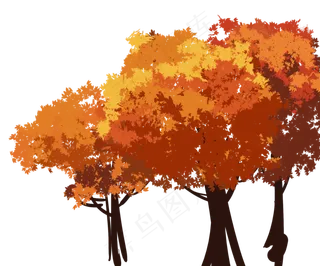秋天的树木