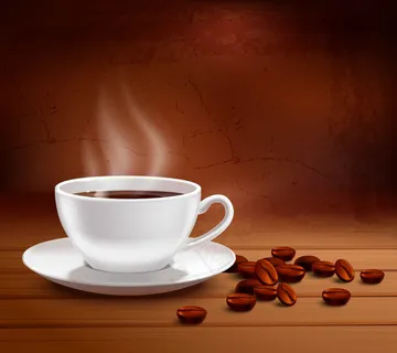 咖啡海报与现实的白瓷杯纹理背景 咖啡海报与现实的白瓷杯纹理背景