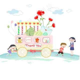 感恩节蛋糕蜡烛康乃馨学生送花教