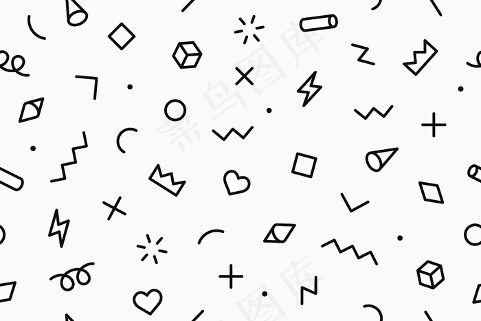 蓝色背景上的无缝图形图案样式eps,ai矢量模版下载