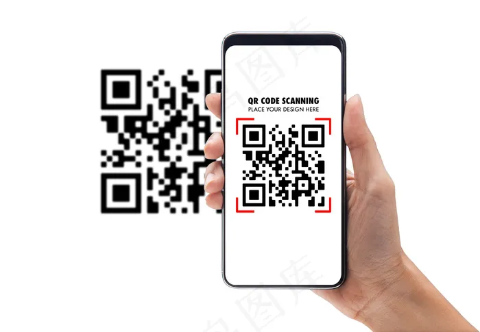 手持式智能手机扫描二维码模板供您设计