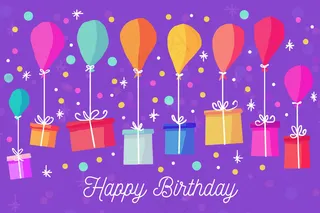 生日背景水彩风格