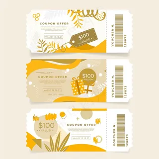 黄金礼券模板